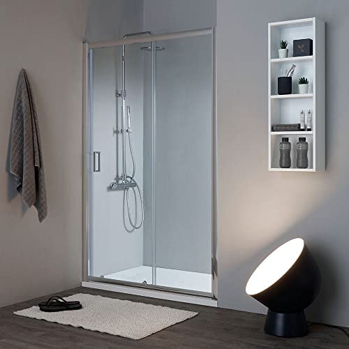 Kiamami Valentina Puerta de Ducha nicho 120 cm Cristal Transparente 6 mm | New Giada