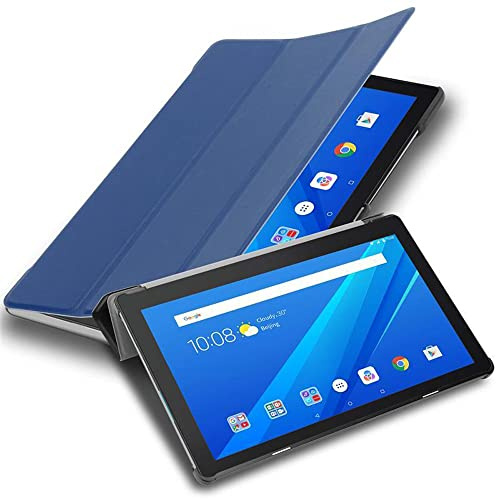 Cadorabo Hülle kompatibel mit Lenovo Tab M10 (TB-X505F) Nicht für HD, FHD, FHD Plus, Plus, HD2 Tablethülle ohne Auto Wake Up aus Kunst Leder Flip Cover Hülle für Lenovo Tab M10 (TB-X505F) in Blau
