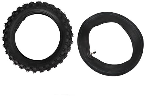 2.50‑10 Inch Tire,Rubber Tire and Inner Tube Replacement for Off Road CRF50 Dirt Bike with Straight Vavle Electric Bicycle Modification Accessories