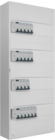 Tableau 4 rangées pré-équipé 1 inter. diff. 63A type AC + 1 inter diff 63A type A + 2 inter. diff. 40A type AC + 16 disjoncteurs