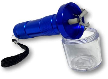 EKNA Elektro Grinder - Batterie Betrieben - Automatisch - Aluminium - Electric Mill (Blau)