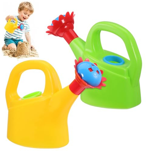 STOBOK Juguetes para regadera, hervidores de riego para niños, 2 herramientas de plantación de jardín para niños pequeños, juguetes de playa de arena, recuerdos de fiesta