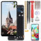 YHX-OU 6.7'' Incell Nero + Telaio Display per Samsung Galaxy A71 SM-A715F/DS LCD Schermo Touch Screen Digitizer Assemblea E Strumenti di Installazione + A71 Vetro Temperato