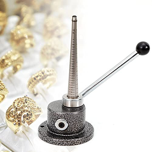 RibasuBB Ringgrößenwerkzeug, Metallringmaß, Ring Expander Stretcher Keilrahmen, Messstab Werkzeug zur Schmuckherstellung für Verlobungsringe Schmuck Messwerkzeugringgrössenmesser