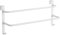 EMKE Double Towel Rail, Bathroom Over the Door Hanging Towel Rack with Hooks, Stainless Steel Sink Towel Holder with Large Space for Kitchen Toilet Hotel Shower Room, Radiator Towel Rail, White