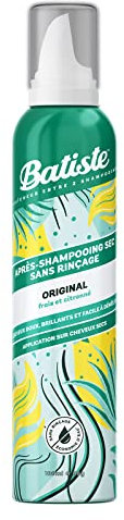 BATISTE Original - Après-Shampoing Sec, Application sur Cheveux Secs et Sans Rinçage, Parfum Frais et Citronné, Mousse 100 ml