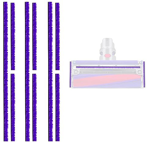 9 piezas de tiras de felpa suave accesorios para Dyson V6 V7 V8 V10 V11 V12 Aspiradora Cabezal de rodillo suave Piezas de repuesto