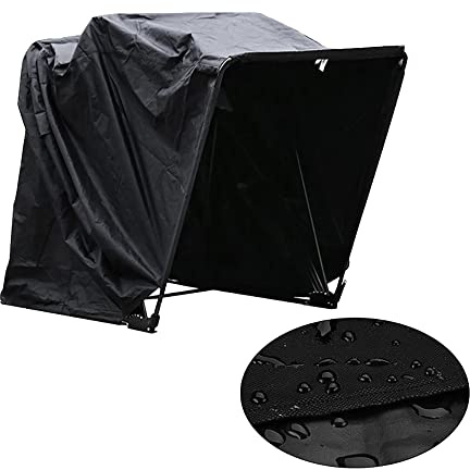 Mermajestic Tenda portatile in tessuto Oxford 600D, impermeabile, per attrezzi, multiuso, per giardino, garage, per biciclette, 270 x 105 x 155 cm