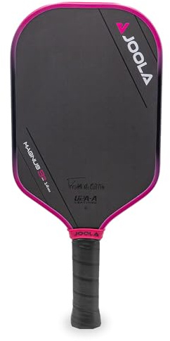JOOLA Tyson McGuffin 3S 14 mm Pickleball paddle- långsträckt form med kortare handtag. Laddad kolytteknik för kraft och snurr. NFC-chip aktiverat och UPA-A-certifierat.