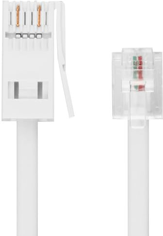 ltteea RJ11 Telephone Cable for Landline ADSL Modem,3m BT Plug to RJ11 Phone Cable 6P2C 2-Pin Extension Lead Phone Cord for Home Office UK Landline Modem Fax Machine Dial-Up