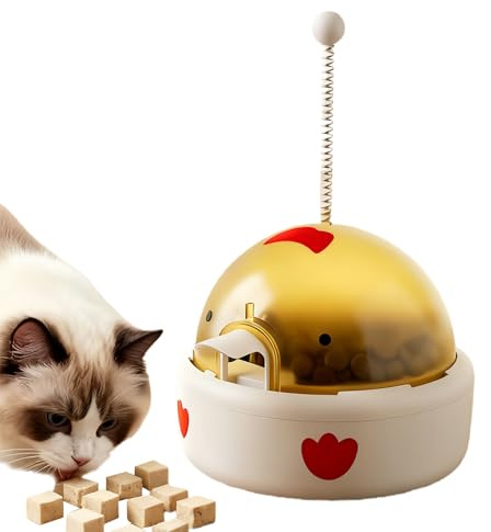 Jouet distributeur de friandises pour chat, jeu amusant, 12 x 21 cm, jouet de friandises pour chat, distributeur de nourriture, casse-croûte, exercice et plaisir
