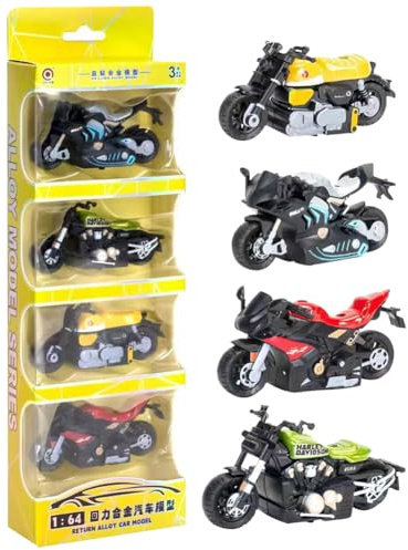 NimblusToy Motocicleta Juguetes Motocicleta, Juguete Motocicleta, Modelo de Motocicleta de Alta Simulación Modelo Pull Bac Coches de Juguete, Modelo de Motocicleta para Niños Regalo de Fiesta de