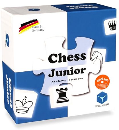 Chess Junior Kinder Schach - Das Schachspiel für Kinder - Lernspiele ab 5 6 7 8 Jahre, Kinderschach - Bestes Spielzeug des Jahres, nominiert, Schach Lernen, Blau [deutsch]