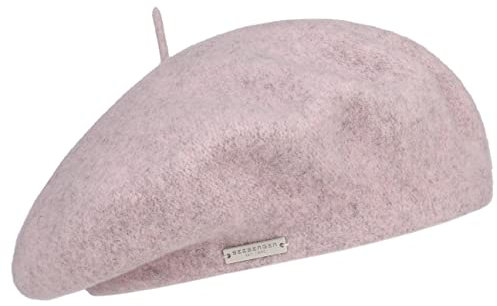 Seeberger Damenbaske Schurwolle Baskenmütze Wollbaske Winterbaske Schurwollmütze (One Size - rosa-meliert)