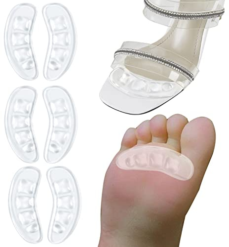 GQTJP Metatarsal Pads for Women, Clear Ball of Foot Cushions