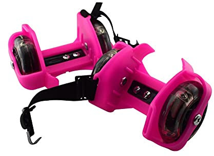 Flash Wheel Fersenrolle 2 STÜCKE blinkende Rollschuhen Schuhe Kleine Riemenscheibe Flash-Rad Ferse Roller Skates Sport Roller Skate Schuhe für Kinder (Color : Pink)