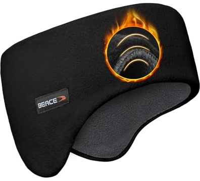 BEACE 30°F Winter Double-Layer Fleece Ear Warmers Headband for Men Women-Ear Muffs Ear Covers for Running Cold Weather
