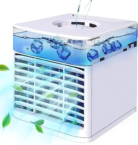 Cubo Refrigerante, Ultra Silenzioso Rinfrescatore D Aria Portatile, 3 Velocità Regolabili Climatizzatore Camper, per La Camera Da Letto Dell'Ufficio Da Viaggio A Casa