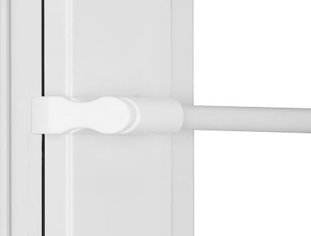 RENA Flex Gardinenstange Teleskopstange Vorhangstange für Scheibengardinen Scheibengardinenstange für Küchengardinen Bistrogardine Fenstergardinen Ausziehbar 75-125cm Weiß