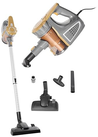 Scopa Elettrica Aspirapolvere 2 in 1 con filo Aspira Briciole Con Filtro Tecnologia ciclonica Senza sacco Spazzola tradizionale Tubo telescopico 800W contenitore per la polvere da 1,5 litri