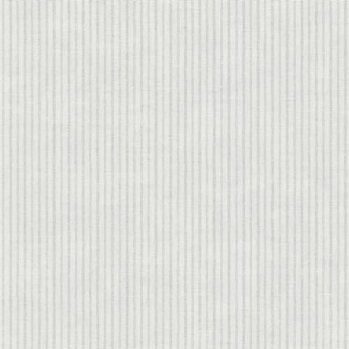 BRICOFLOR Tapete Streifen dünn Vliestapete gestreift hellgrau ideal für Küche und Wohnzimmer Klassische Streifentapete weiß grau