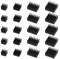 VooGenzek 20 Piezas Disipador de Calor de Aluminio Equipo, Módulo de Disipador de Calor de Aleta Más Fría, Disipador Placa Circuito, con Pegamento Térmico, para Componentes Electrónicos, Negro