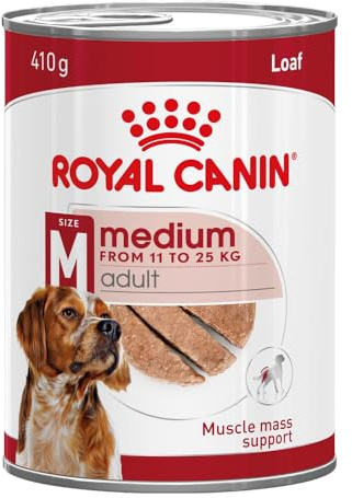 Royal Canin Medium Adult Comida Húmeda | 12 x 410 g | Alimento Completo para Perros Adultos de tamaño Mediano de 11 a 25 kg | De 12 Meses a 10 años