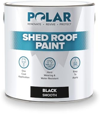 Polar Shed Roof Paint - Clear 2.5 Litre | Instant Waterproofing Protection for Felt, Shed & Garage Roofs | Smooth & Decorative Finish | Durable Shed Paint for Exterior Use