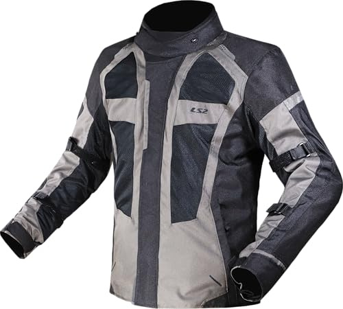 LS2, Chaqueta Moto Impermeable Hombre SCOUT Black Dark Grey, L