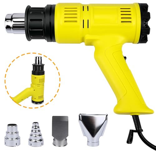 Mursche Heißluftfön 2000W Heißluftpistole Regelbar - Heissluftföhn Heissluftpistole Stufenlos Temperaturregler Heißluftgebläse Heat Gun zum Löten Kerzen Basteln Schrumpfschlauch