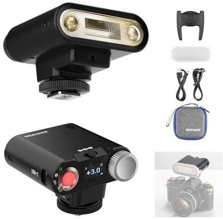NEEWER Z160 Camera Flash, 22Ws GN14 6000±200K CCT Speedlite, A/M Mode 1/1-1/128 Power, 7.2V/1100mAh Battery, 650 Full Power Light, 1.5s Recycling, Compatible with Canon Nikon Sony Fuji Olympus Cameras