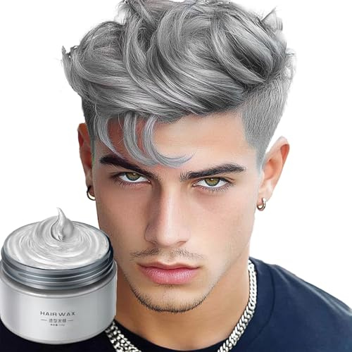 Grau Einweg-Haarfärbemittel Styling Haarmatsch Einweg-Haarfärbemittel Haarwachs Einweg-Haarcreme Halloween Hair Dress Up Easy Clean Haarfarbe