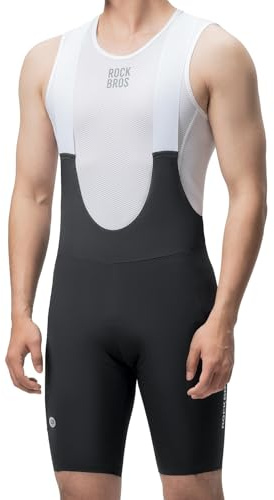 ROCKBROS Salopette da Ciclismo Uomo, Pantaloncini con Bretelle Traspirante