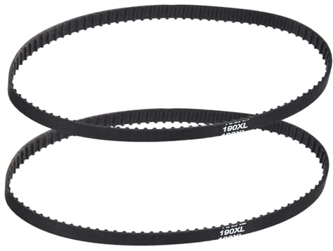 PATIKIL 2Pcs 190XL Cinghia Di Distribuzione In Gomma 95 Denti Larghezza 10mm Passo 5.08mm Sincrona Ad Anello Chiuso Cinghia Dentata Per Uso Industriale Nero