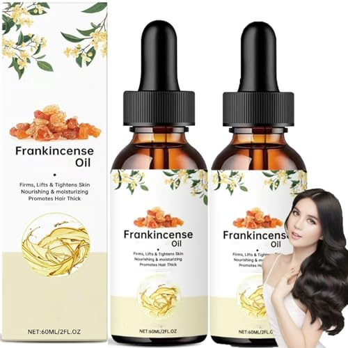 Weihrauchöl für die Haut, natürliches Weihrauchöl, Gesichtsöle für Frauen, Anti-Aging, für die Selbstpflege, Haut, Gesicht, Haare, Massage und Entspannung. (2pcs)