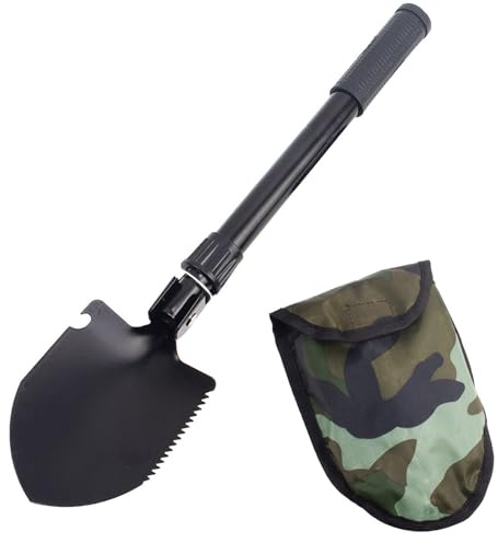 Pala Plegable Compacta Con Bolsa De Transporte Hoja Acero Con Alto Contenido Carbono Para Acampar Senderismo Jardinería Supervivencia Multiherramienta Multifuncional Plegable Acero