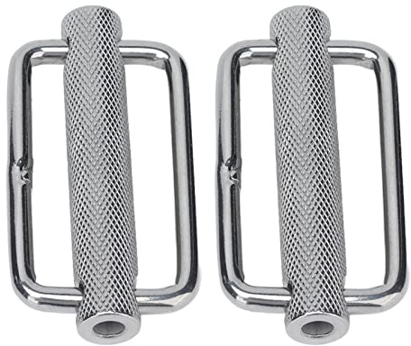 Leftwei 2 St Skjutspännen, 316 Remhållare i Rostfritt Stål, Justerbara Spännen med Rektangeldesign, Perfekt för Väv, Hundhalsband och Campingbälten