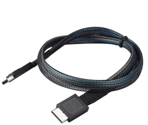 NONDK PCIE4.0 MINI SAS-Kabel 24 Gbps Oculink Dataförlängningskabel SFF-8611 Till SFF-8611 Server Data Transfer Line (1m)