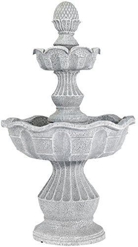 STILISTA Gartenbrunnen Modell Athene Steinoptik 50 x 48 x 85 cm Springbrunnen inkl. Pumpe
