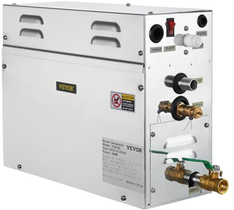 BuoQua Generador de vapor de 6 kW para sauna en casa o spa, para baño turco de pequeño volumen con controlador digital