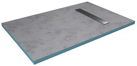 Ricevitore doccia a quadretti, 90 x 140 cm, con guarnizione a canalina