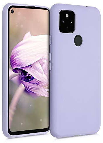 kwmobile Hülle kompatibel mit Google Pixel 4a 5G Hülle - weiches TPU Silikon Case - Cover geeignet für kabelloses Laden - Lavendel