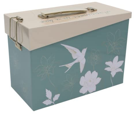 Tin Storage Box Great as a Seed Box, Garden Gift, Sewing Kit Craft Organiser, Snack or Lunch Tin. Neatly Stores Small Bits & Bobs. Great for Women, Men, Nan, Mum & Someone Special.