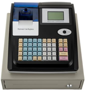 Kasse Registrierkasse Einzelhandel Kassensystem Kasse für Einzelhandel mit 48 Tasten LED Gastronomie,Englische Version