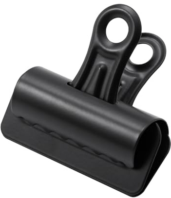 POERMA 6 Pieza Clips Bulldog Grandes, Clips de Papel para Carpeta de 75 mm, Abrazadera de Clip de Perro Bull de Metal para Suministros de Cocina, Escuela y Oficina en el Hogar