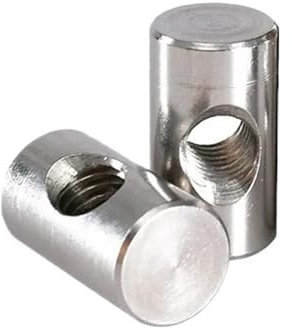 Dadi con intaglio a croce, dadi con perno di centraggio in acciaio inossidabile M4-M6 Dadi con inserto a martello for mobili incorporati Dado con filettatura metrica cilindrica for la lavorazione del