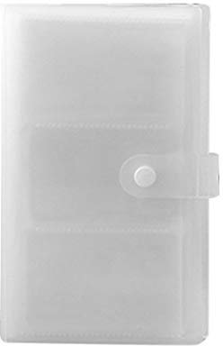 Visitenkartenbuch mit transparentem PP-Cover mit 240 Schlitzen, großes Fassungsvermögen, Bargeldhalter