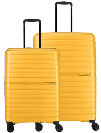 Travelite 4-Rad Koffer Set 2 teilig Größen L/M, Gepäck Serie TRIENT: Hartschalen Trolleys mit TSA Kombinationsschloss