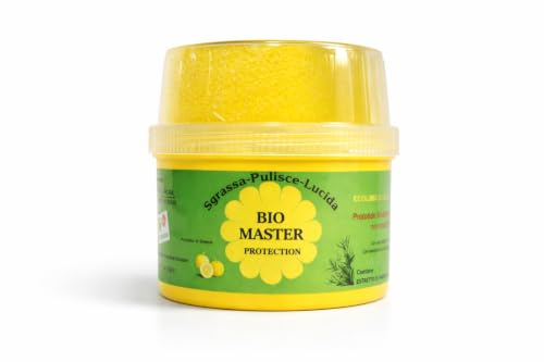Sgrassatore Universale Naturale. Elimina il Grasso e Lucida Tutte le Superfici. Ideale per la Pulizia di Casa, Cucina, Bagno, Auto e Moto. Profumo di Limone. Con Spugna Inclusa. (850 gr)