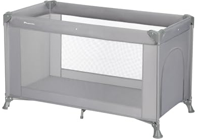Bebeconfort Sweet Dreams, Cuna de viaje, 0-3 años (0-15 kg), Cuna de viaje ligera y lista para viajar, Colchón grande acolchado, Ventana de entrada lateral, Cierre compacto fácil, Mineral Gray